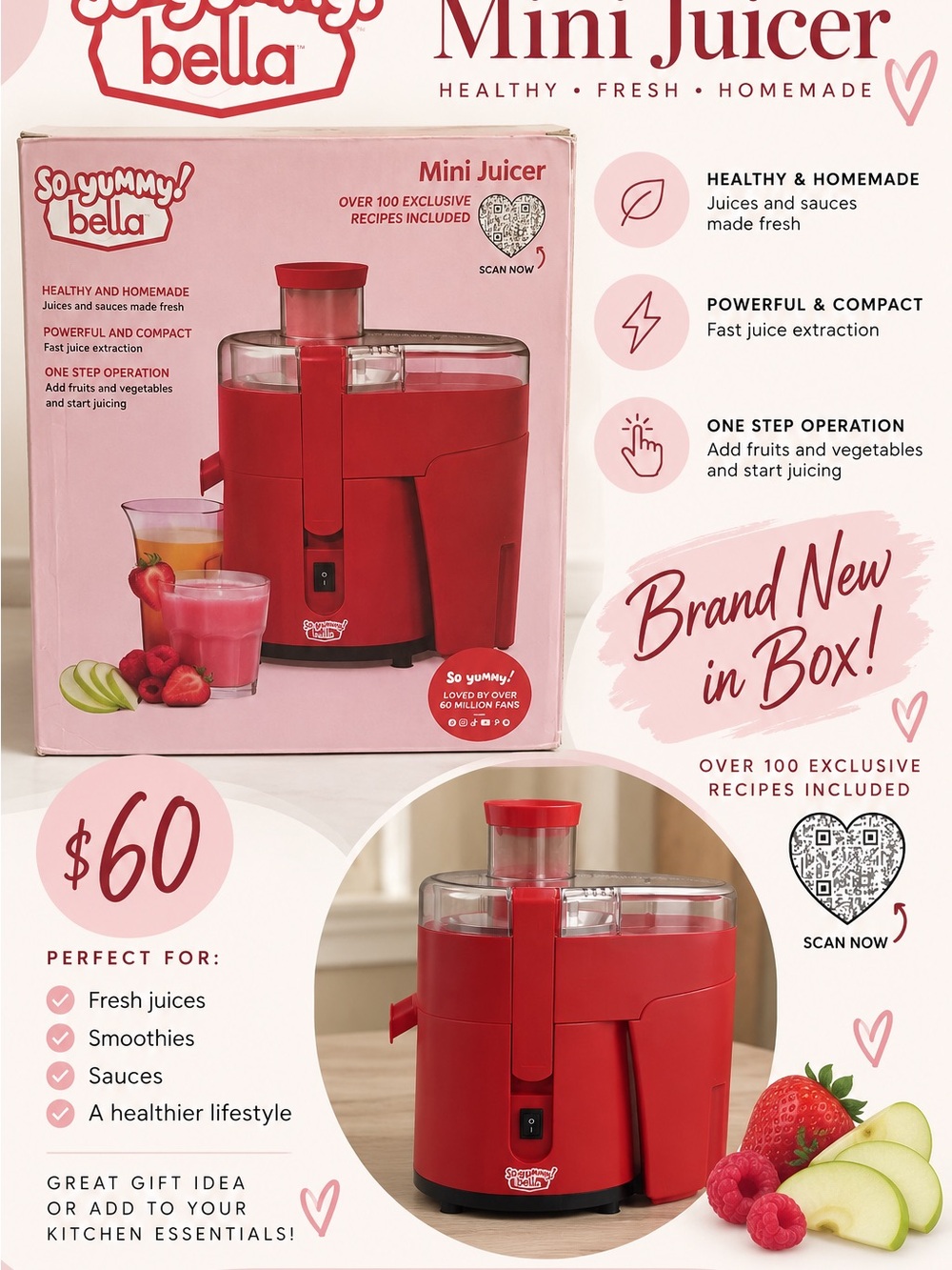 Mini Juicer - Red